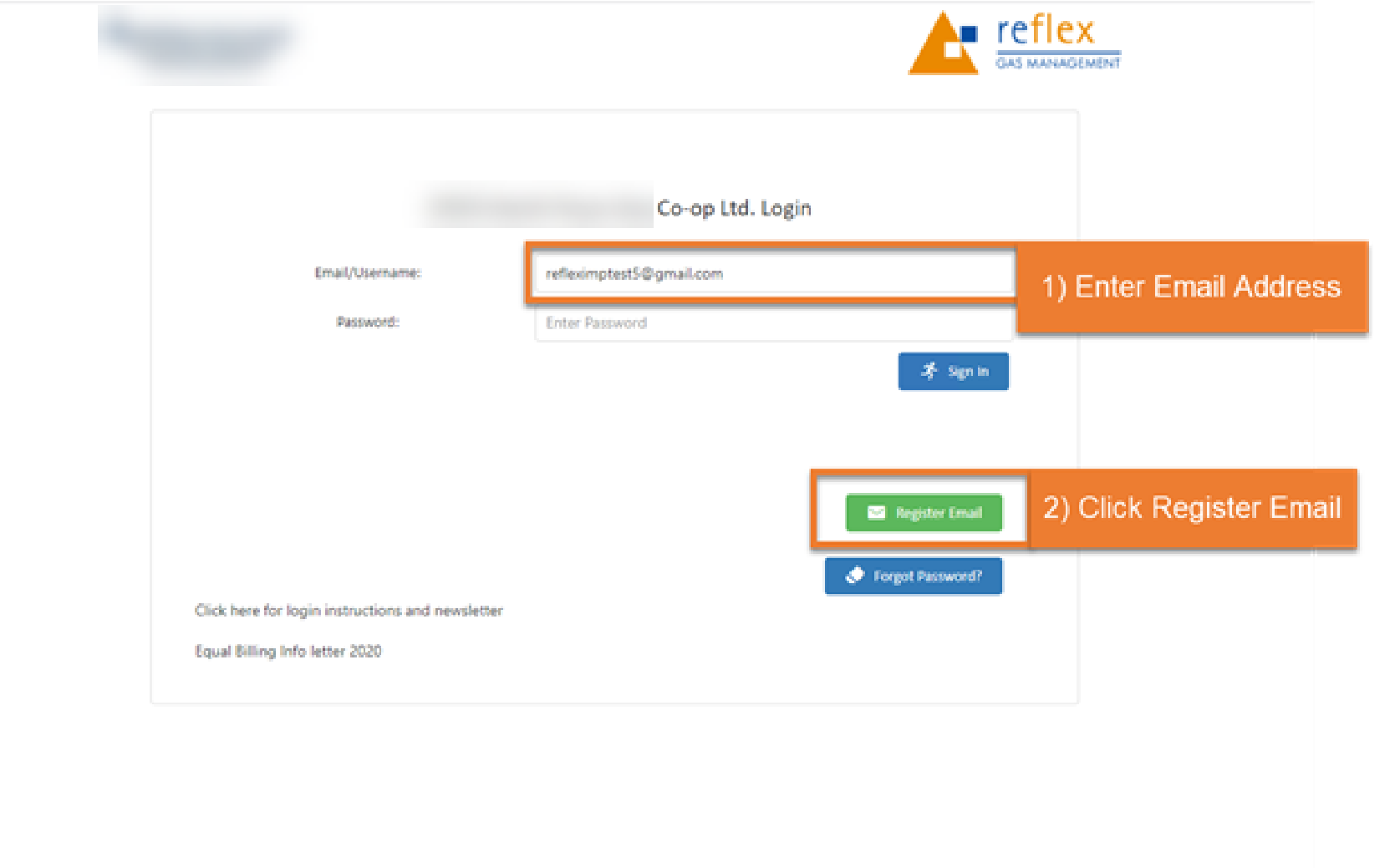 Step 1: Enter your email address and click Register Email